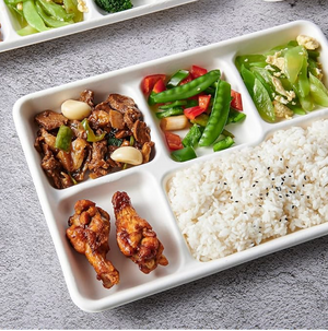 Eco fresh Biodegradable Plates - 5 compartments