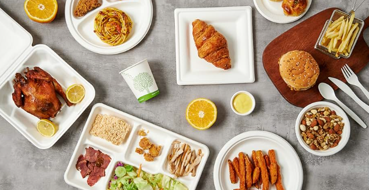 Eco fresh Biodegradable Plates - 8 compartments